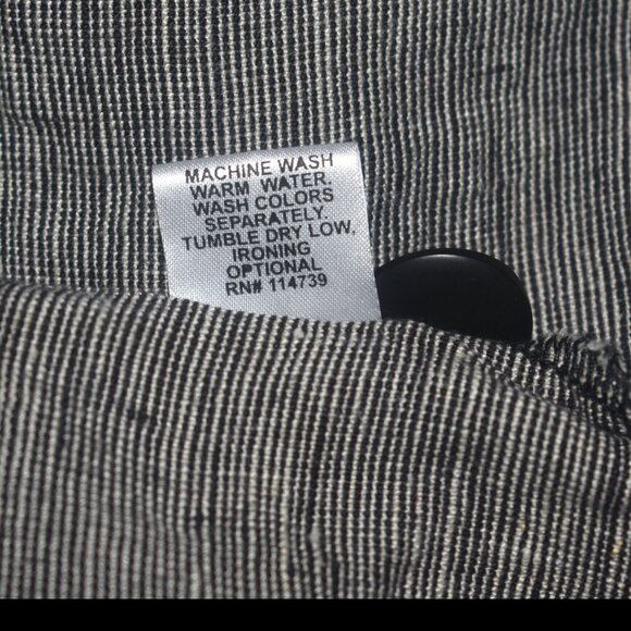 Flax Oversized Vest Woven Linen Buttons Pockets M - Picture 6 of 8